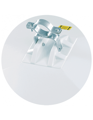 Verkeersspiegel rond, rood wit, reflecterend