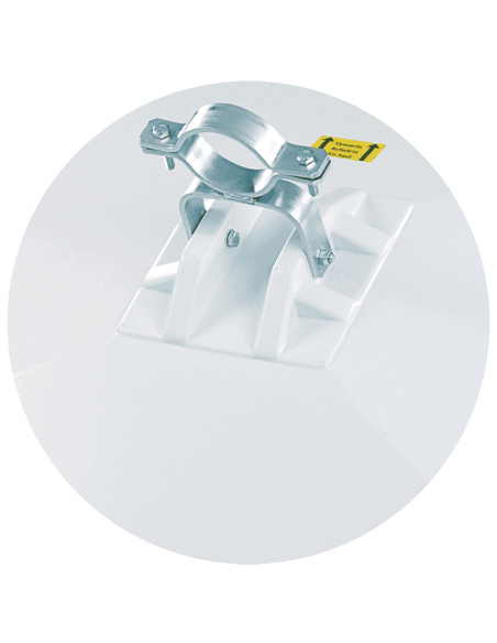 Verkeersspiegel rond, rood wit, reflecterend