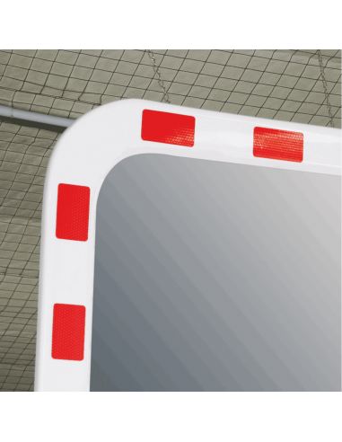 Verkeersspiegel met verwarming, rood wit, reflecterend