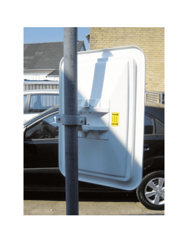 Draaibare houder voor verkeersspiegel