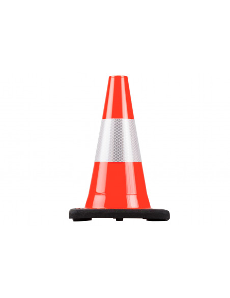 Verkeerskegel flexibel met verzwaarde voet, oranje wit, klasse 2