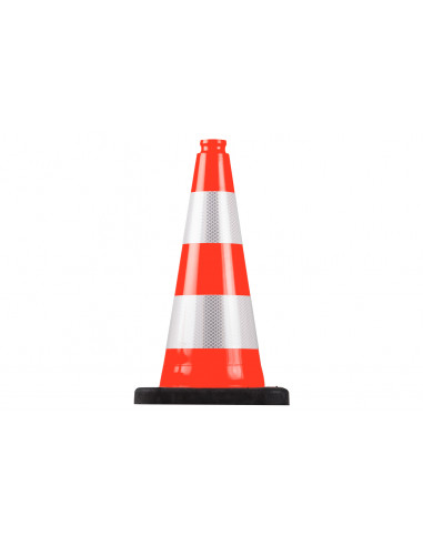 Verkeerskegel flexibel met verzwaarde voet, oranje wit, klasse 2