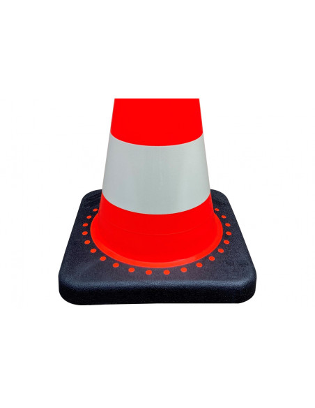 Verkeerskegel flexibel met verzwaarde voet, oranje wit, klasse 1