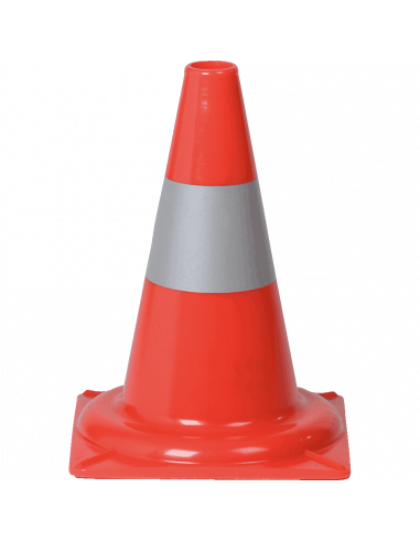 Verzwaarde verkeerskegel voor dag en nacht