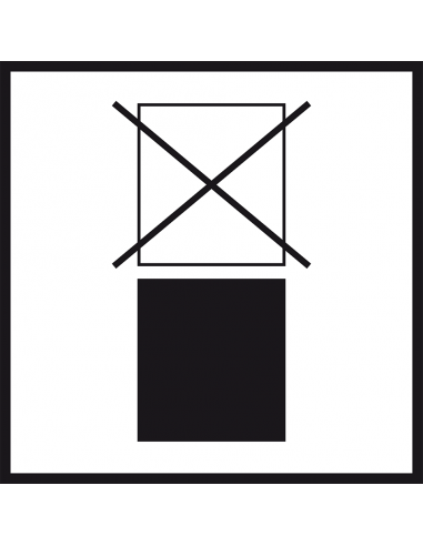 Niet stapelen sticker op rol, zelfklevende folie