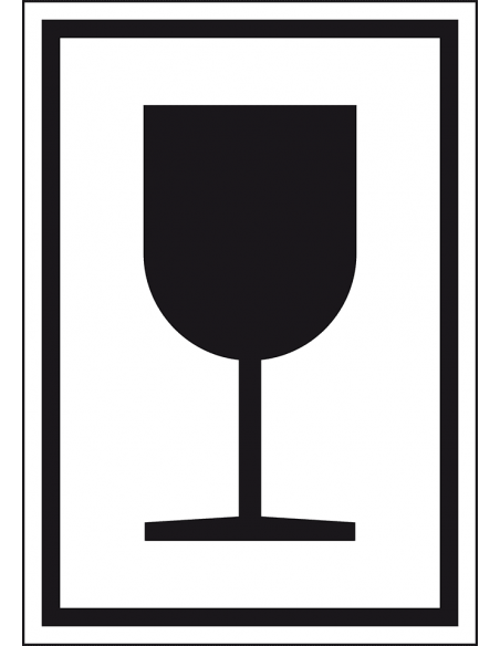 Breekbaar sticker zeewaterbestendig, 500 op rol