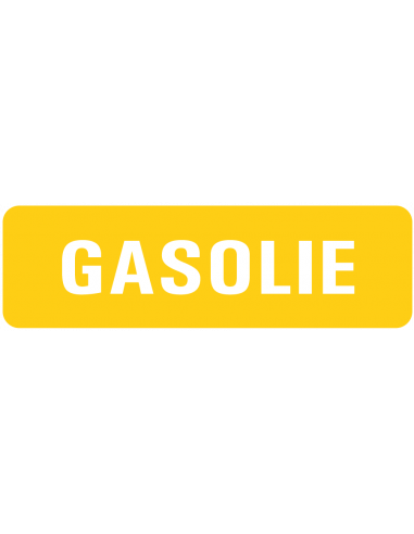 Gasolie sticker, 100 x 30 mm, geel