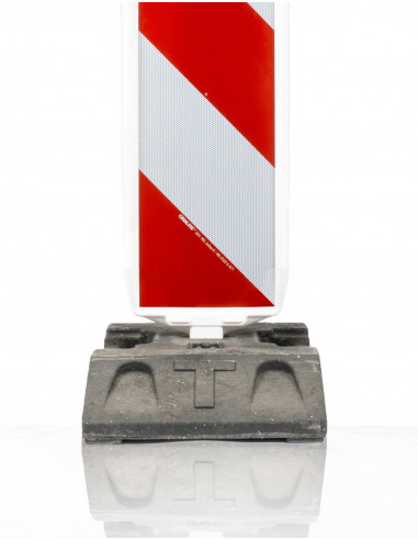 Geleidebaken met baakvoet, kunststof, rood wit