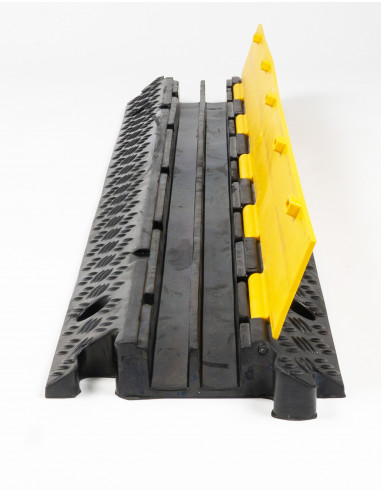 Kabelbrug 2 kanalen - geel zwart - 1000 x 250 x 45 mm