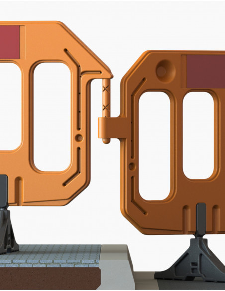 Afzethek kunststof, oranje, 6 of 12 stuks