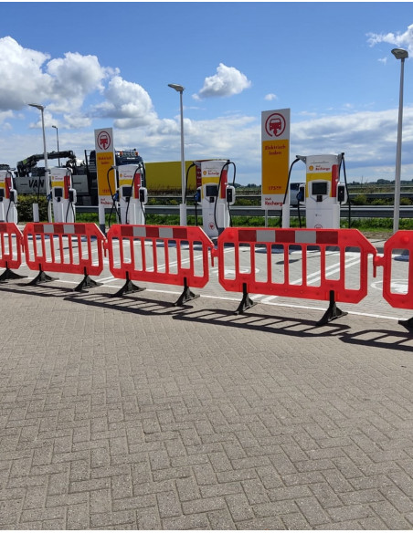Afzethek kunststof, oranje, 6 of 12 stuks