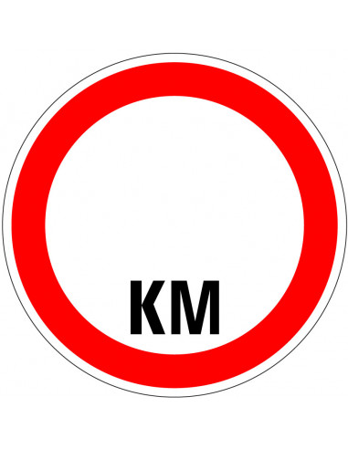 Maximale snelheid bord naar wens, A1, rood wit, rond