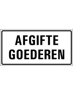 Afgifte goederen sticker, rechthoekig, zwart wit