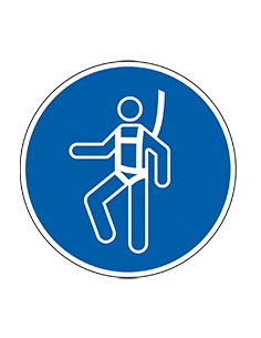 Elten - Valbescherming verplicht sticker, 50 mm, 10 per vel