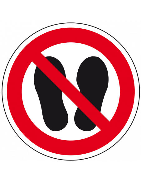 Elten - Verboden te betreden sticker, 50 mm, 10 per vel