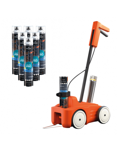 Soppec Driver lijnentrekker met 6 flessen tracing pro witte markeerverf