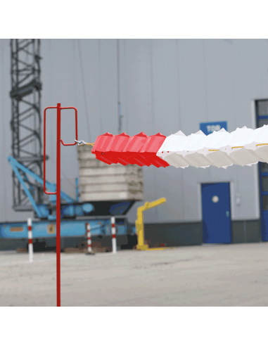 Afzetslinger herbruikbaar, kunststof, rood wit