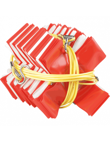 Afzetslinger herbruikbaar, kunststof, rood wit