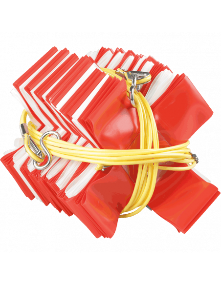 Afzetslinger herbruikbaar, kunststof, rood wit