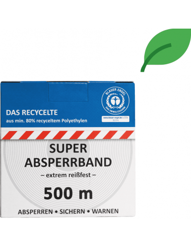 Recyclebaar afzetlint, rood wit, 500 meter