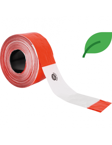 Recyclebaar afzetlint, rood wit, 500 meter