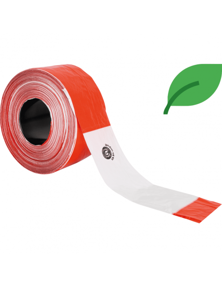 Recyclebaar afzetlint, rood wit, 500 meter