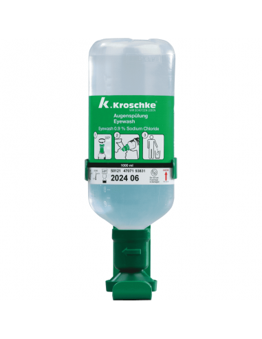 Plum wandhouder voor oogspoelfles, groen