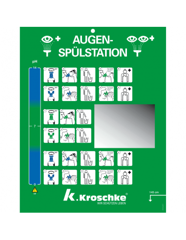 Plum oogspoelstation Duo, 1000 ml, groen, met instructiebord