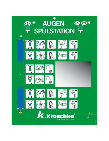 Plum oogspoelstation Duo, 1000 ml, groen, met instructiebord