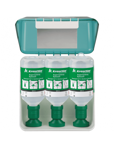 Plum SecuBox oogspoelstation met oogspoeling, groen