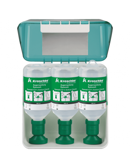 Plum SecuBox oogspoelstation met oogspoeling, groen