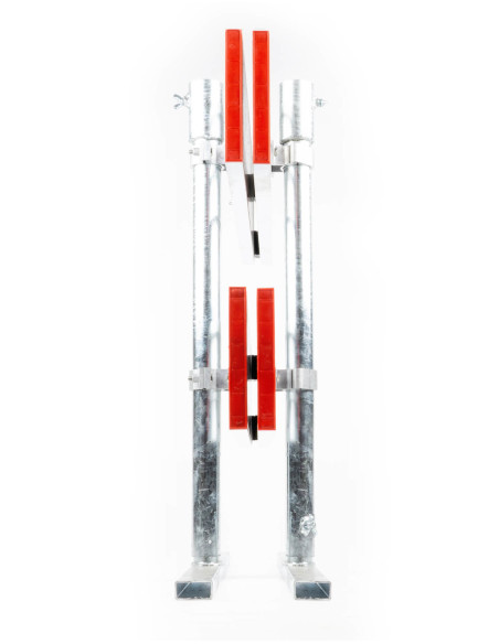 Afzethek ingeklapt, 75 cm, rood wit