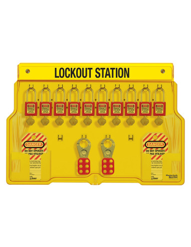 Master Lock 1483B lockout station, 10 sloten