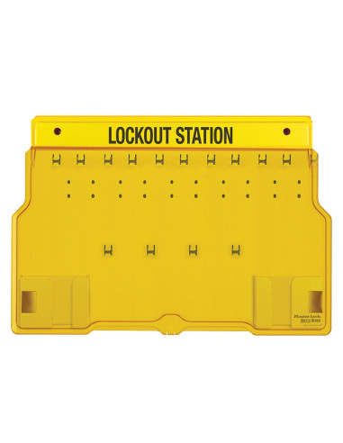 Master Lock 1483B lockout station, ongevuld, plaats voor 10 sloten