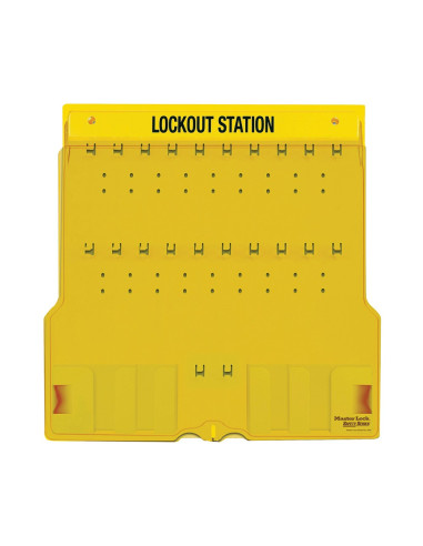 Master Lock 1484B lockout station, ongevuld, plaats voor 20 sloten