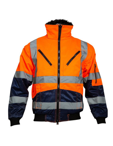 OXXA Agatha 0964 pilotjack, oranje marineblauw