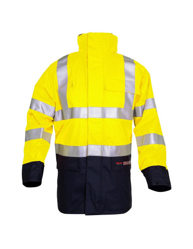 OXXA Magoma 2664 parka, geel marineblauw