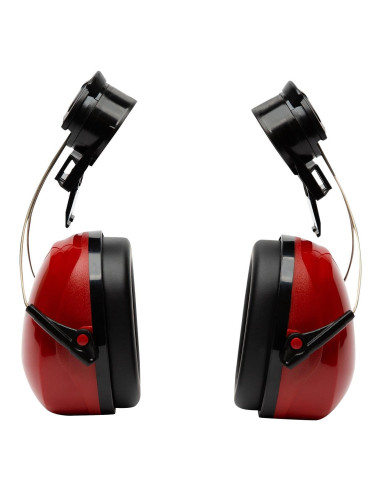 OXXA Sonora 8210 gehoorkap, met helmbevestiging, rood