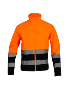 OXXA Adeline 1300 softshell jas, oranje marineblauw