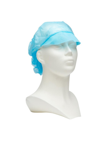 OXXA Cover pet met klep en haarnet, blauw, 100 stuks