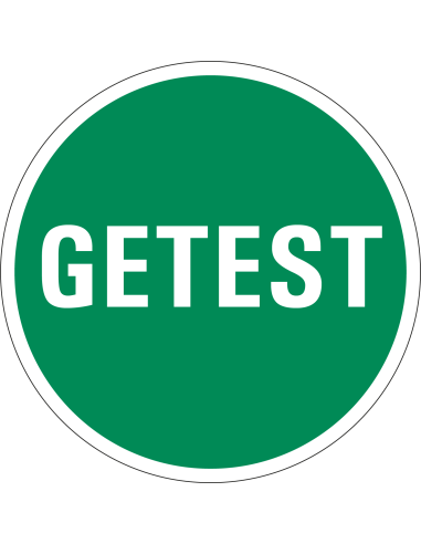 Getest controlesticker, groen, 25 meter op rol, groen wit, rond