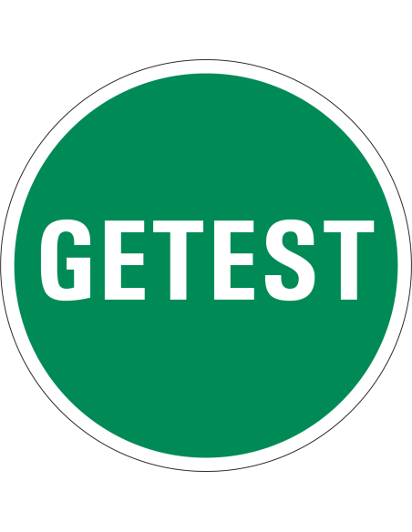 Getest controlesticker, groen, 25 meter op rol, groen wit, rond