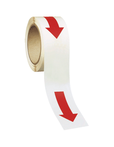 Vloersticker pijlen op rol, rood, verschillende afmetingen