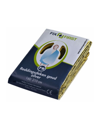 FixFirst reddingsdeken goud zilver, 160 x 210 cm
