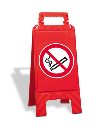 A-bord verboden te roken, inklapbaar, P002, rood wit, niet roken pictogram