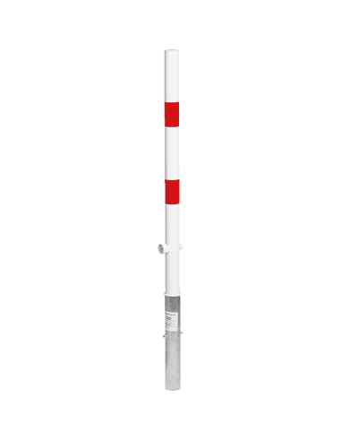 Uitneembare afzetpaal Wien, rond, rood wit