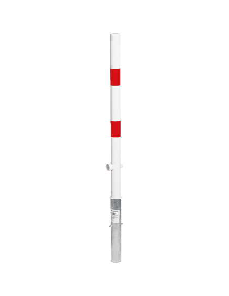 Uitneembare afzetpaal Wien, rond, rood wit