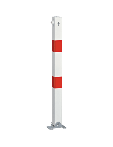 Klappaal Rome met cilinderslot, rood wit