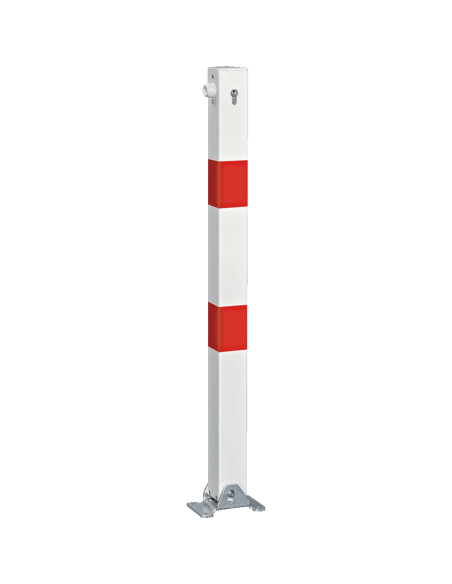 Klappaal Rome met cilinderslot, rood wit