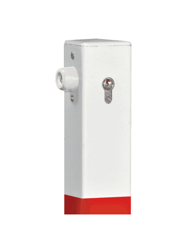 Klappaal Rome met cilinderslot, rood wit